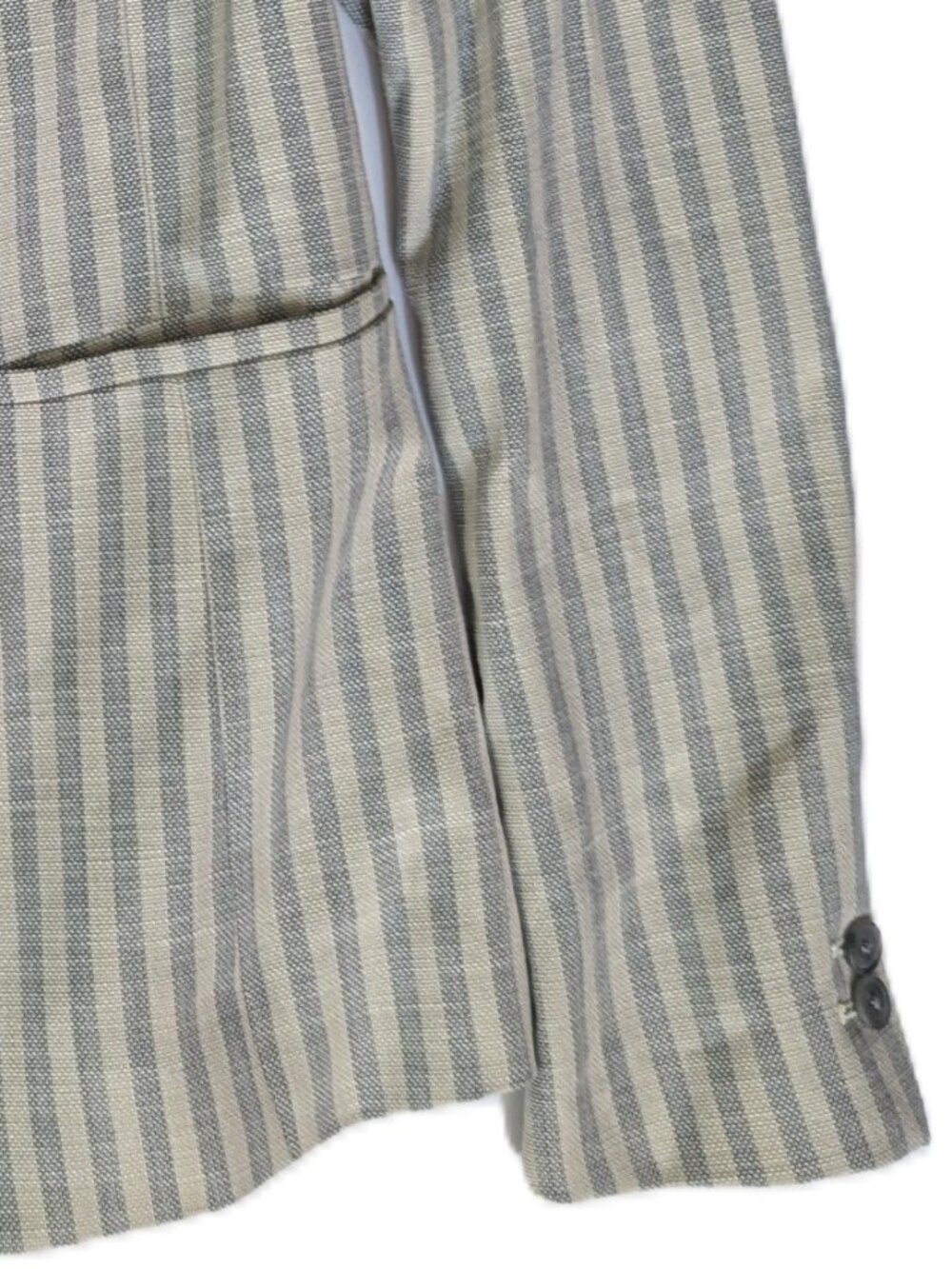 RW&CO Blazer for Women Striped Notch Lapel Blazer - Gray & White Size 6 - Picture 4 of 5